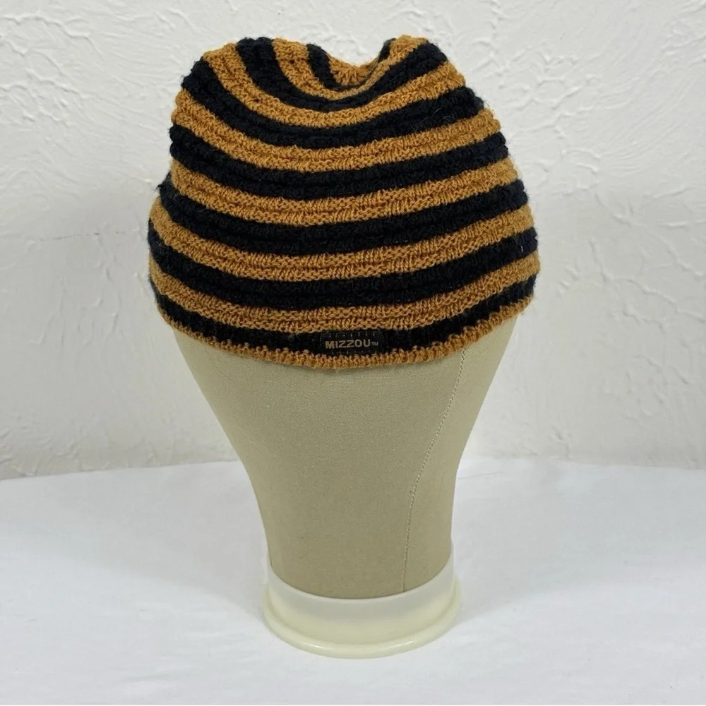 Mizzou Striped Black and Gold Beanie
